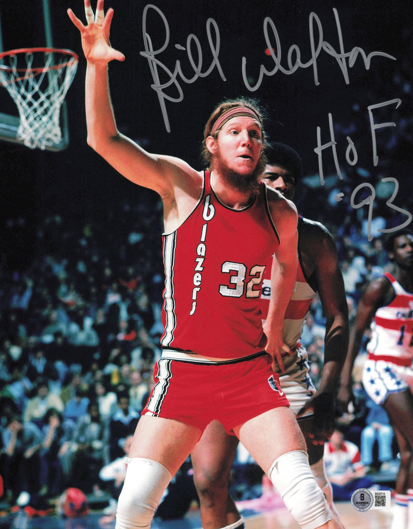 Bill Walton Autographed 11x14 Photo Portland Trail Blazers "HOF 93" Beckett BAS QR #SB30714