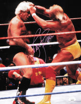 Ric Flair Autographed 11x14 Photo vs. Hulk Hogan JSA #WA036524