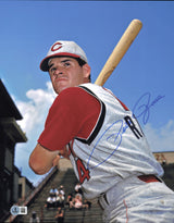 Pete Rose Autographed 11x14 Photo Cincinnati Reds Beckett BAS QR #BS30037