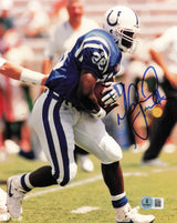 Marshall Faulk Autographed 8x10 Photo Indianapolis Colts Beckett BAS QR #BS32021