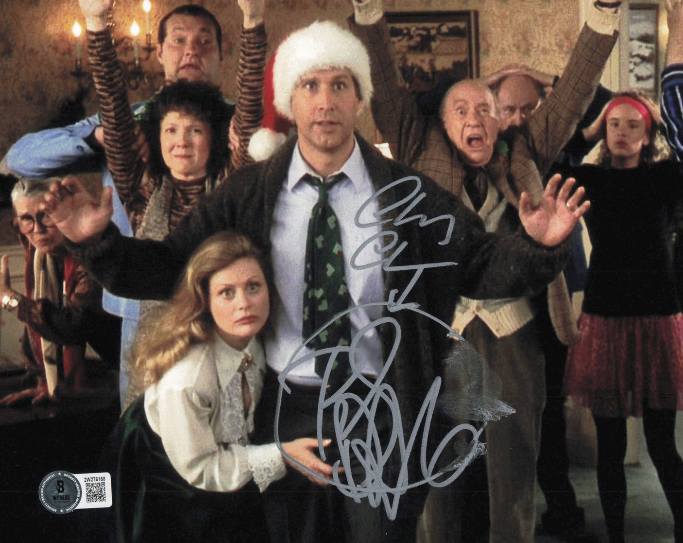 Chevy Chase & Beverly D'Angelo Autographed 8x10 Photo Christmas Vacation (Smudged) Beckett BAS Witness #2W276168