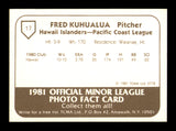 Fred Kuhaulua Autographed 1981 TCMA Rookie Card #17 Hawaii Islanders SKU #248204