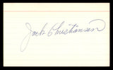 Jack Christiansen Autographed 3x5 Index Card Detroit Lions SKU #248481