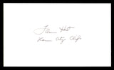 Lamar Hunt Autographed 3x5 Index Card Kansas City Chiefs SKU #248512