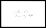 Lamar Hunt Autographed 3x5 Index Card Kansas City Chiefs SKU #248512