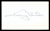 Johnny Unitas Autographed 3x5 Index Card Baltimore Colts SKU #248568