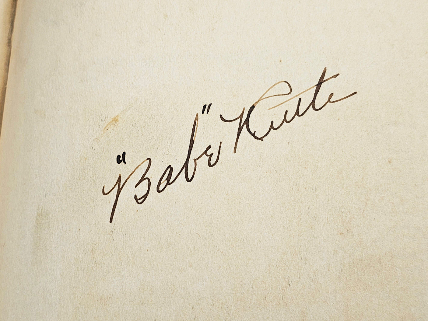 Babe Ruth Autographed 'Own Book of Baseball' Book New York Yankees Auto Grade Mint 9 #356/1000 Beckett BAS #AB93849
