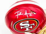 Frank Gore Autographed San Francisco 49ers Flash Red Speed Mini Helmet Beckett BAS Witness Stock #231917