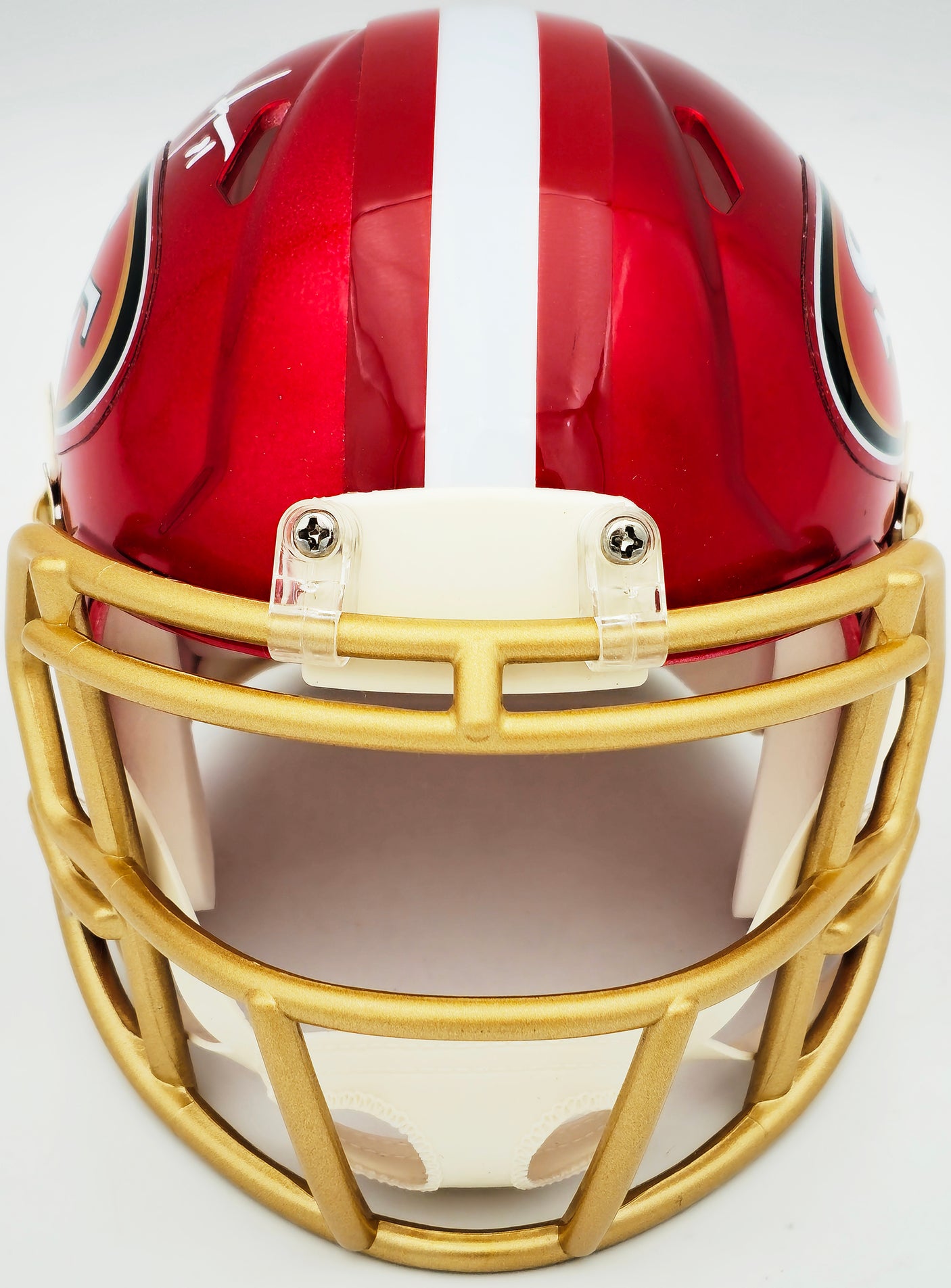 Frank Gore Autographed San Francisco 49ers Flash Red Speed Mini Helmet Beckett BAS Witness Stock #231917