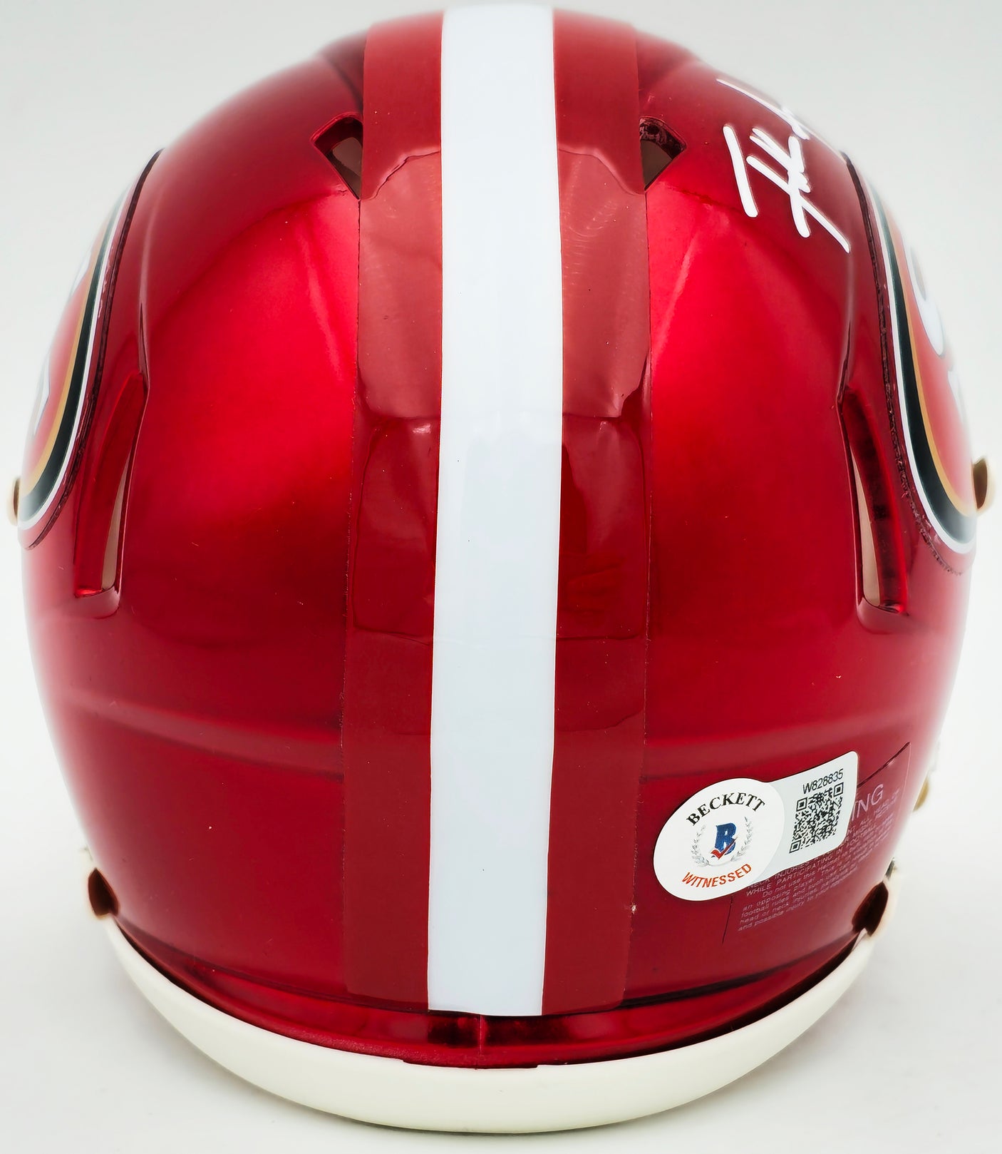 Frank Gore Autographed San Francisco 49ers Flash Red Speed Mini Helmet Beckett BAS Witness Stock #231917