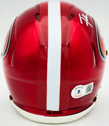 Frank Gore Autographed San Francisco 49ers Flash Red Speed Mini Helmet Beckett BAS Witness Stock #231917