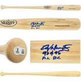 Edgar Martinez Autographed Blonde Louisville Slugger Pro Stock Baseball Bat Seattle Mariners "92 & 95 AL BC" Beckett BAS Witness Stock #230597