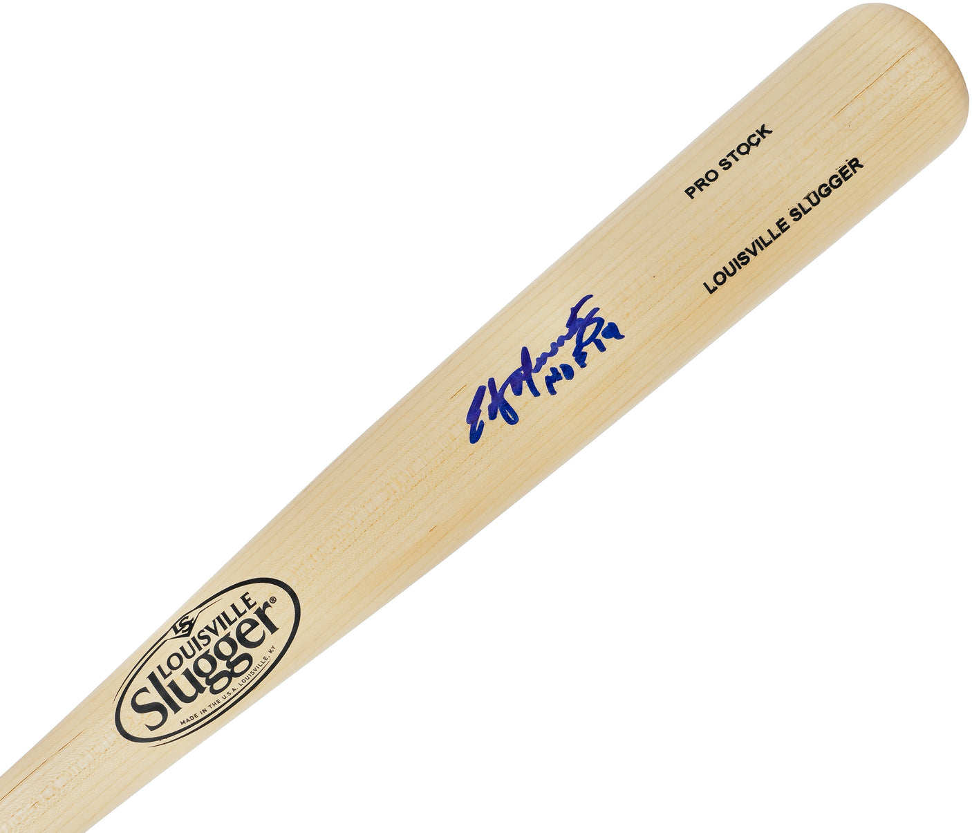 Edgar Martinez Autographed Blonde Louisville Slugger Pro Stock Baseball Bat Seattle Mariners "HOF 19" Beckett BAS Witness Stock #230598