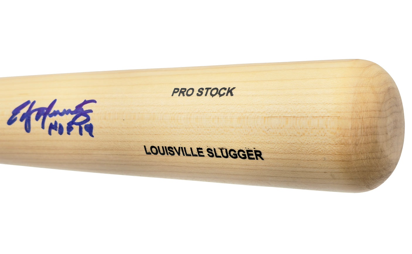 Edgar Martinez Autographed Blonde Louisville Slugger Pro Stock Baseball Bat Seattle Mariners "HOF 19" Beckett BAS Witness Stock #230598