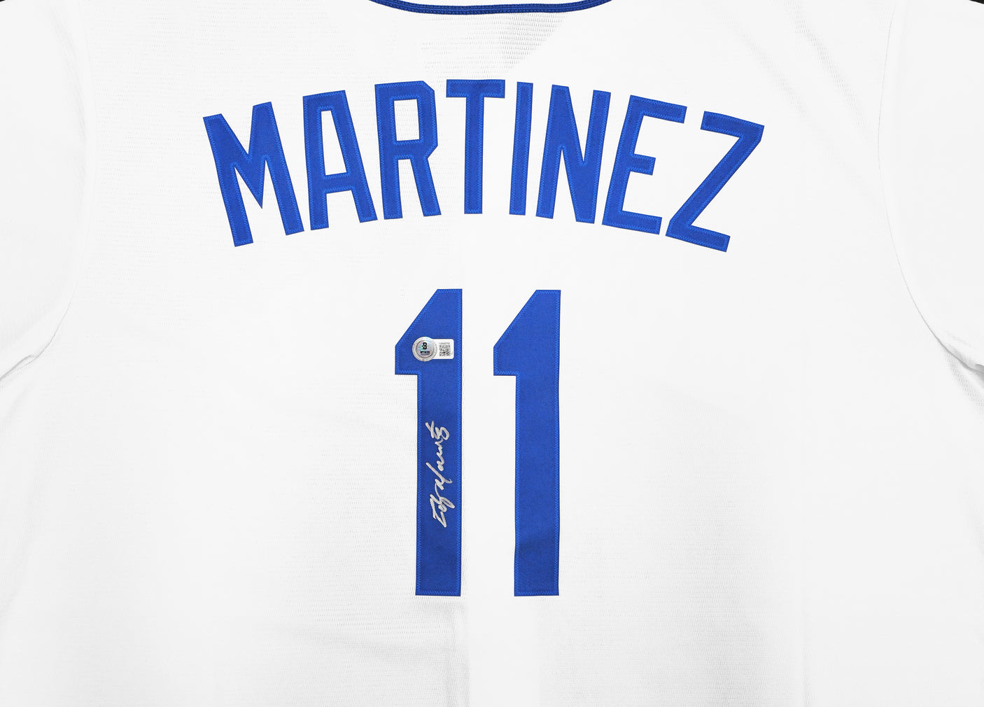 Seattle Mariners Edgar Martinez Autographed White Nike Cooperstown Collection Jersey Size XL Beckett BAS Witness Stock #230596