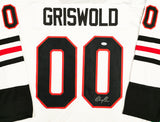 Christmas Vacation Chevy Chase Autographed White Jersey JSA Stock #230658