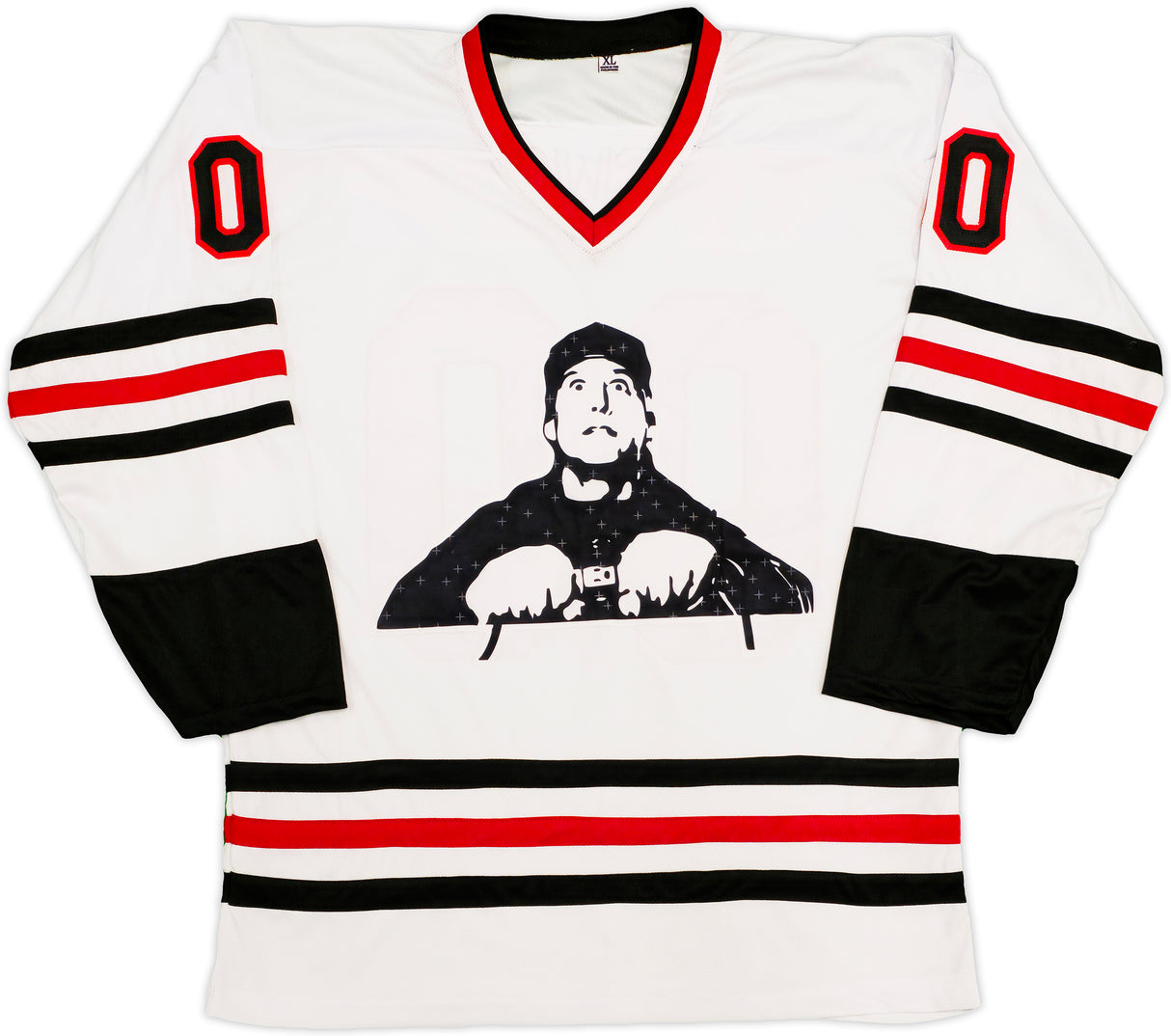 Christmas Vacation Chevy Chase Autographed White Jersey JSA Stock #230658
