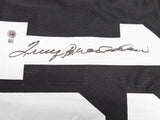 Pittsburgh Steelers Terry Bradshaw Autographed Black Jersey Beckett BAS Witness Stock #230649