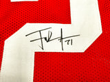 San Francisco 49ers Frank Gore Autographed Red Jersey Beckett BAS Witness Stock #231918