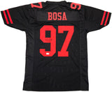San Francisco 49ers Nick Bosa Autographed Black Jersey Beckett BAS Witness Stock #230700