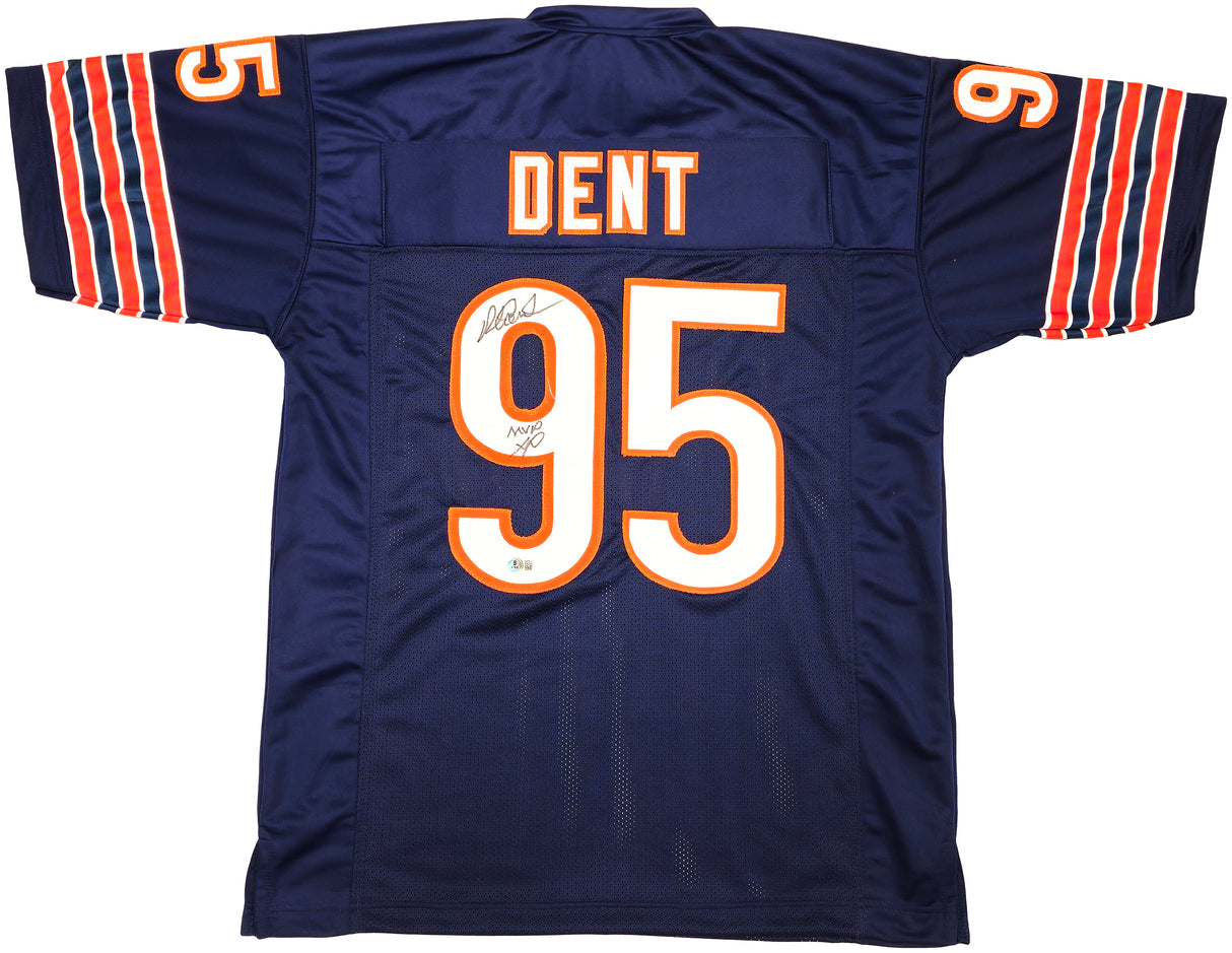 Chicago Bears Richard Dent Autographed Blue Jersey "MVP XX" Beckett BAS Witness Stock #231048