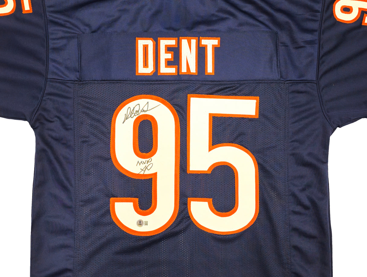 Chicago Bears Richard Dent Autographed Blue Jersey "MVP XX" Beckett BAS Witness Stock #231048