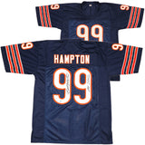 Chicago Bears Dan Hampton Autographed Blue Jersey "HOF 2002" Beckett BAS Witness Stock #231046