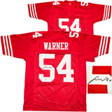 San Francisco 49ers Fred Warner Autographed Red Jersey Beckett BAS Witness Stock #231912