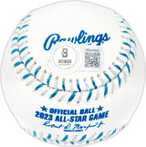 Edgar Martinez Autographed Official 2023 All Star Game Logo Game Baseball Seattle Mariners Beckett BAS Witness Stock #230599