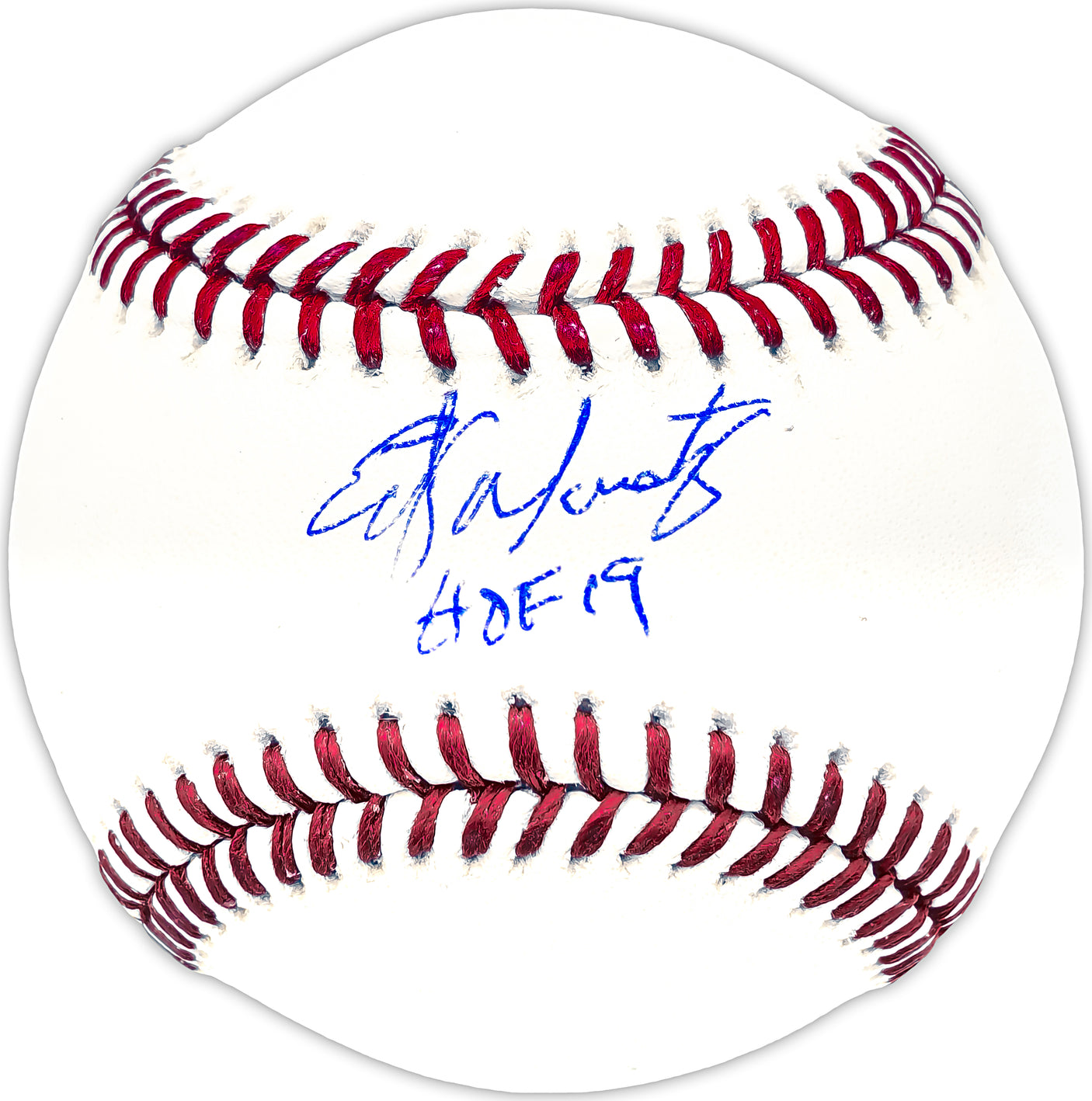 Edgar Martinez Autographed Official MLB Baseball Seattle Mariners "HOF 19" Beckett BAS Witness Stock #230601