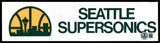 Shawn Kemp Autographed 3x12 Seattle Supersonics Sticker Vintage Signature Beckett BAS QR #BS36774