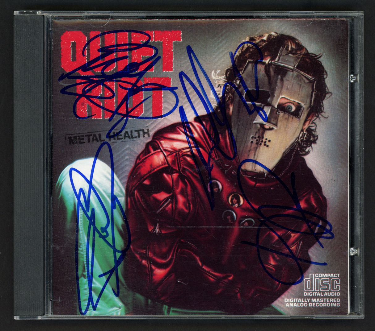 Quiet Riot Autographed Metal Health CD Cover With 4 Signatures Including Kevin DuBrow Beckett BAS #AE16581