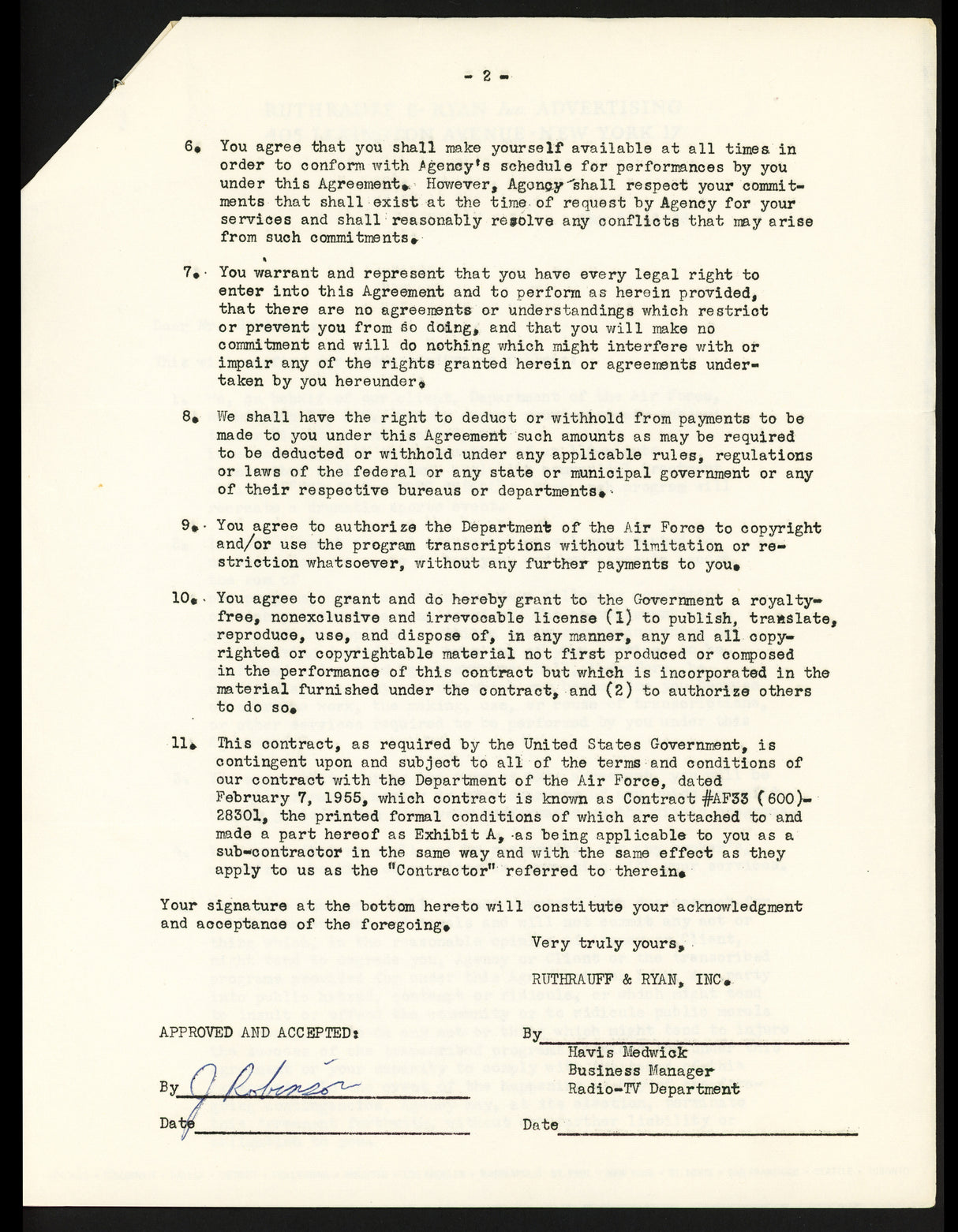 Jackie Robinson Autographed 1956 Greatest Sports Thrill Contract Brooklyn Dodgers Beckett BAS #AE16478