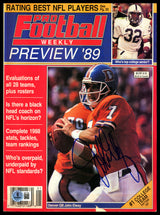 John Elway Autographed Pro Football Weekly Magazine Denver Broncos Beckett BAS QR #BS12738