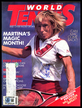 Martina Navratilova Autographed Tennis World Magazine Beckett BAS QR #BS31935
