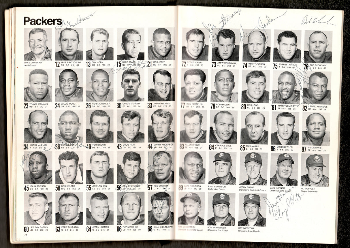 1968 Green Bay Packers Autographed Super Bowl II Program With 21 Signatures Including Bart Starr & Henry Jordan Beckett BAS #AE16479