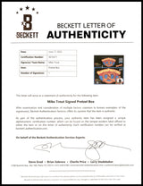 Mike Trout Autographed 8x8 Super Pretzel Box California Angels Beckett BAS #AE16571