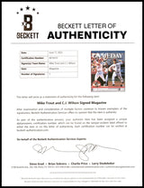 Mike Trout & C.J. Wilson Autographed Gameday Program California Angels Beckett BAS #AE16572