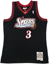 Philadelphia 76ers Allen Iverson Autographed Black Authentic Mitchell & Ness 1997-98 HWC Swingman Jersey Size L Beckett BAS Witness Stock #245730