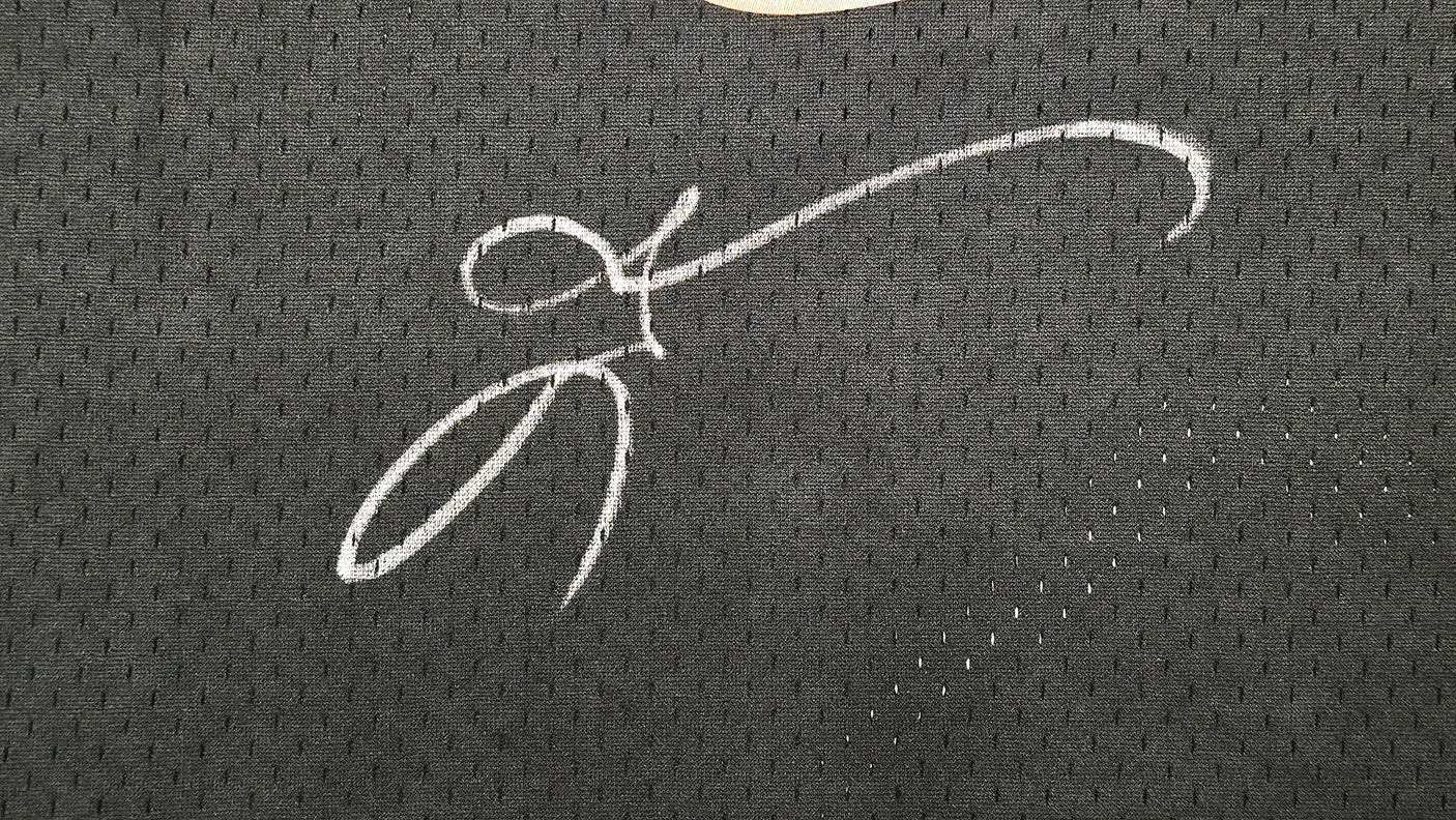 Philadelphia 76ers Allen Iverson Autographed Black Authentic Mitchell & Ness 2000-01 HWC Swingman Jersey Size XL Beckett BAS Witness Stock #245731