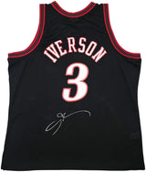 Philadelphia 76ers Allen Iverson Autographed Black Authentic Mitchell & Ness 1997-98 HWC Swingman Jersey Size 2XL Beckett BAS Witness Stock #245733