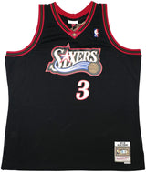 Philadelphia 76ers Allen Iverson Autographed Black Authentic Mitchell & Ness 1997-98 HWC Swingman Jersey Size 2XL Beckett BAS Witness Stock #245733