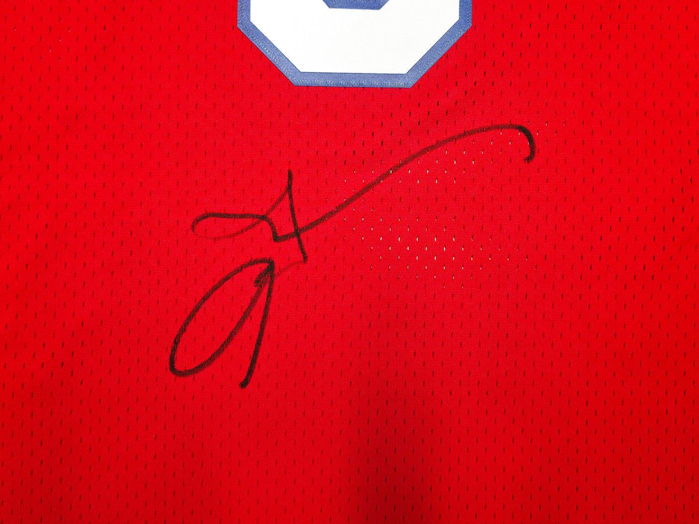 Philadelphia 76ers Allen Iverson Autographed Red Authentic Mitchell & Ness 2002-03 HWC Swingman Jersey Size XL Beckett BAS Witness Stock #245736