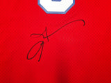 Philadelphia 76ers Allen Iverson Autographed Red Authentic Mitchell & Ness 2002-03 HWC Swingman Jersey Size XL Beckett BAS Witness Stock #245736