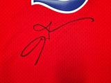 Philadelphia 76ers Allen Iverson Autographed Red Authentic Mitchell & Ness 1996-97 HWC Swingman Jersey Size L Beckett BAS Witness Stock #245737