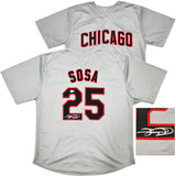 Chicago White Sox Sammy Sosa Autographed Gray Jersey Beckett BAS Witness Stock #245741