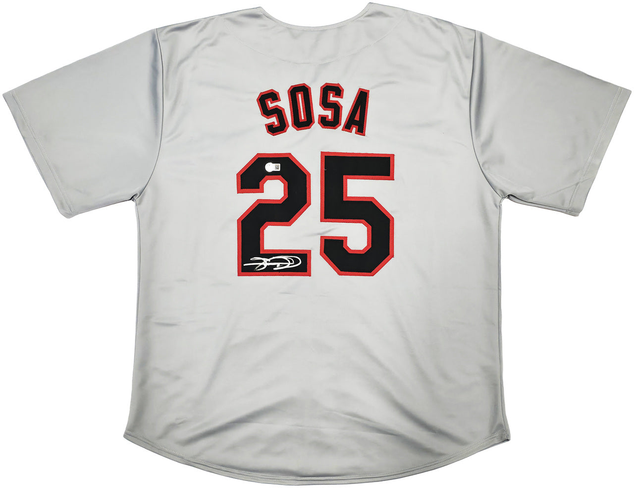 Chicago White Sox Sammy Sosa Autographed Gray Jersey Beckett BAS Witness Stock #245741