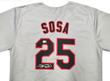 Chicago White Sox Sammy Sosa Autographed Gray Jersey Beckett BAS Witness Stock #245741