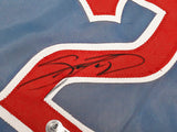 Chicago Cubs Sammy Sosa Autographed Blue Jersey Beckett BAS Witness Stock #245742