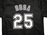 Chicago White Sox Sammy Sosa Autographed Black Jersey Beckett BAS Witness Stock #245740